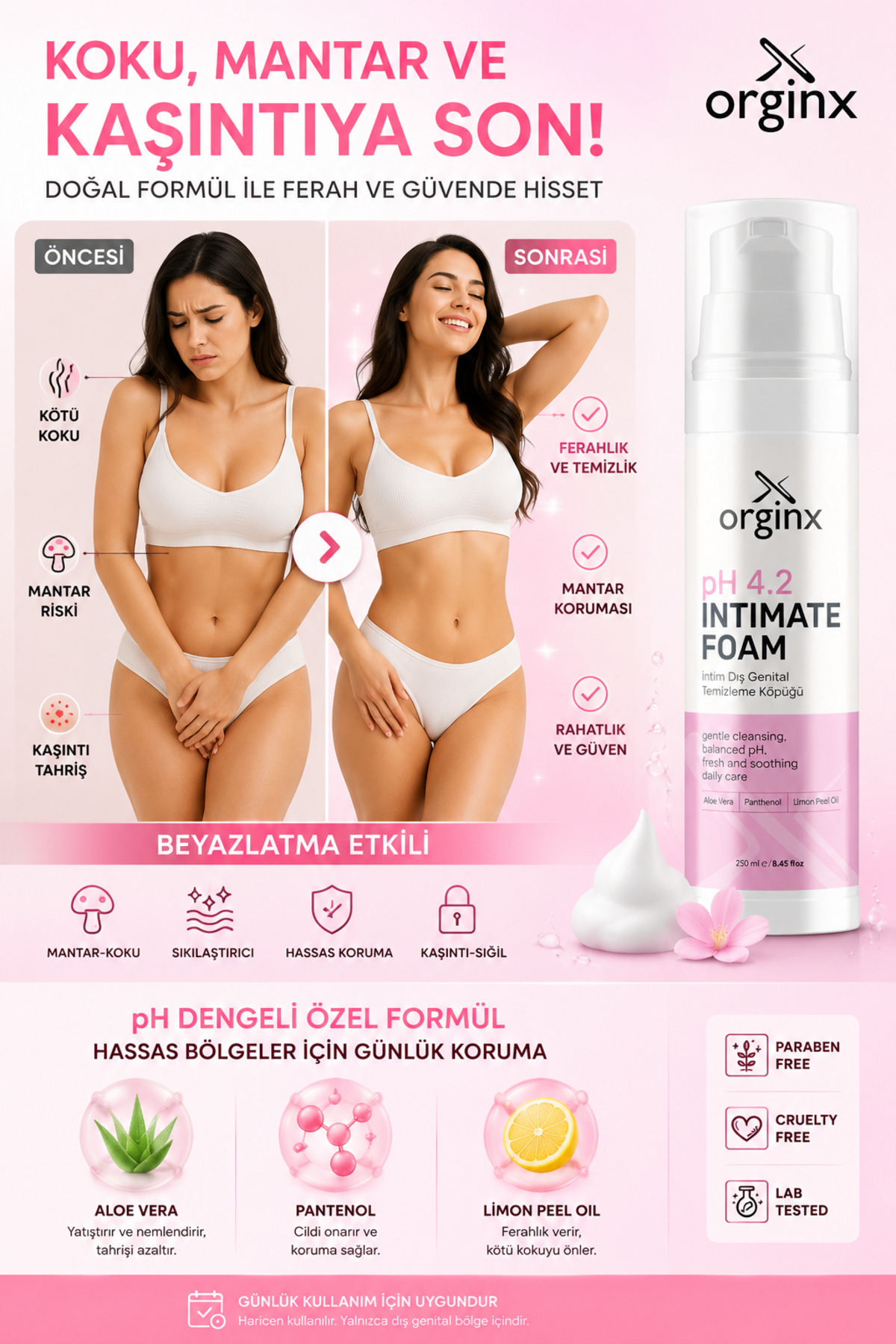 pH 4.2 İntim Temizleme Köpüğü — Çay Ağacı Yağlı 150 ml — görsel 1