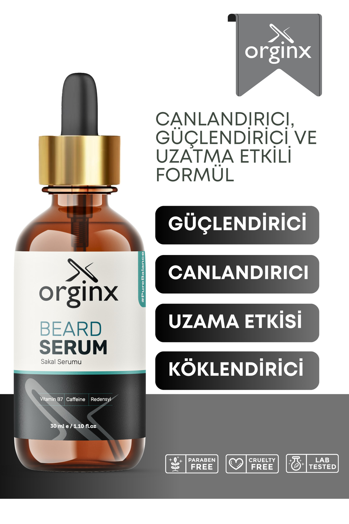 Saç & Sakal Serumu — Caffeine, Redensyl ve B7 Vitaminli 30 ml — görsel 1