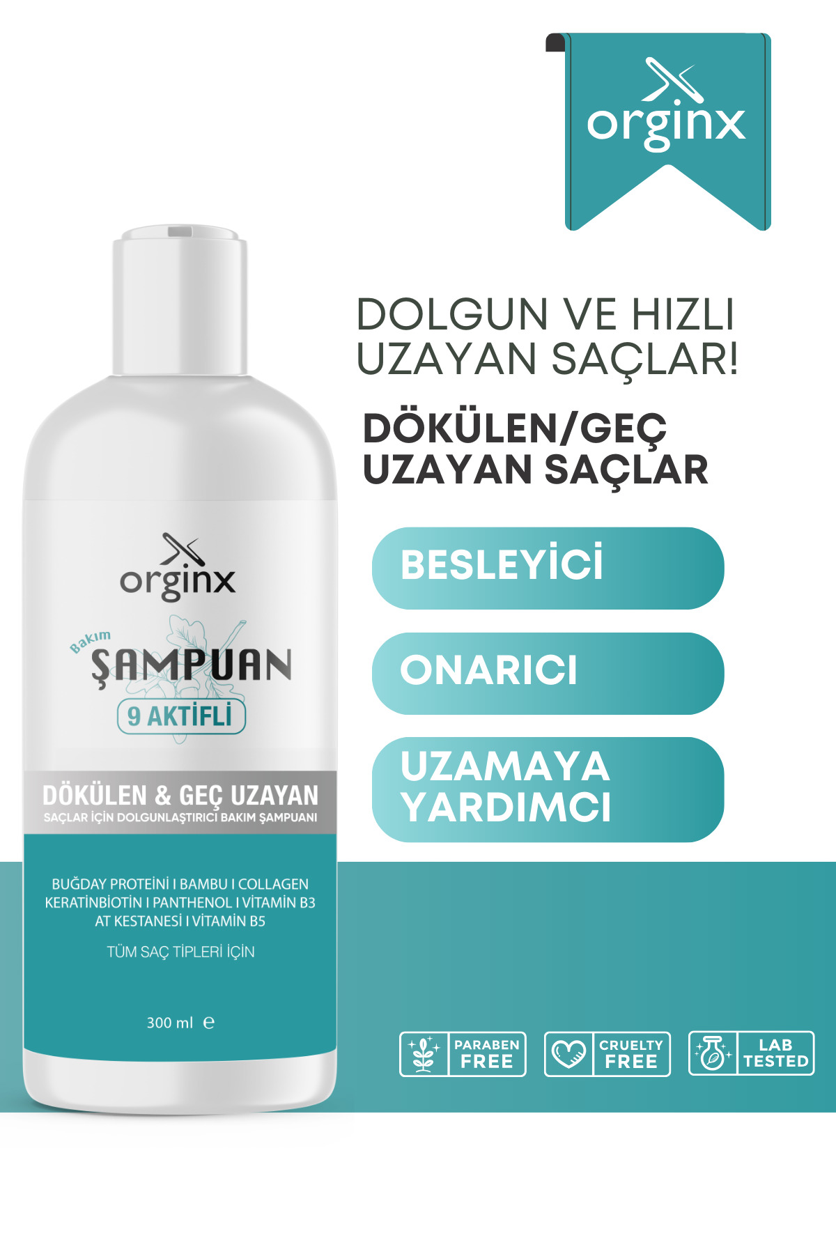 Kolajen & Keratin Onarıcı Bakım Şampuanı — görsel 1