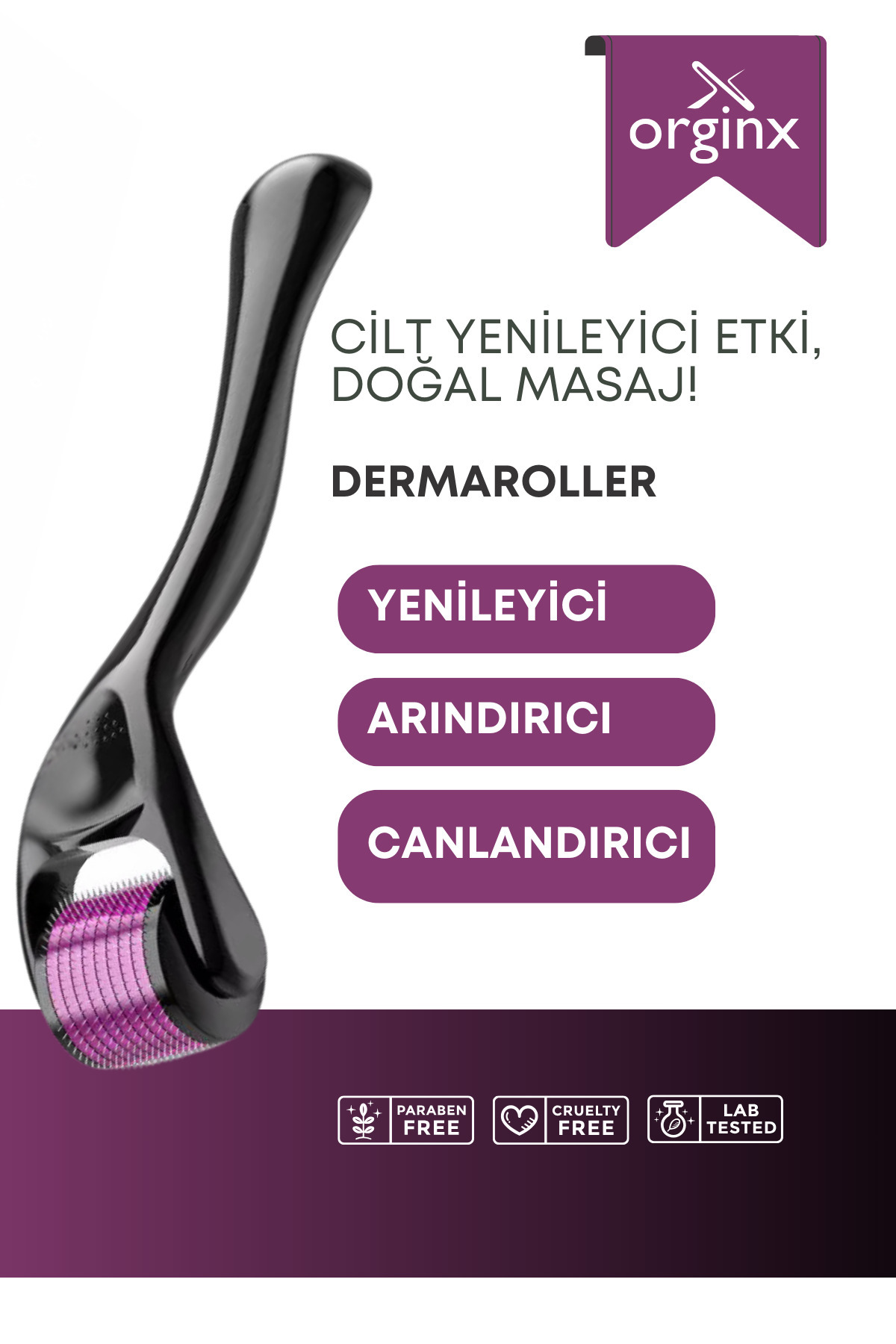 Titanyum Uçlu 540 İğneli Derma Roller 0,5 mm — görsel 1